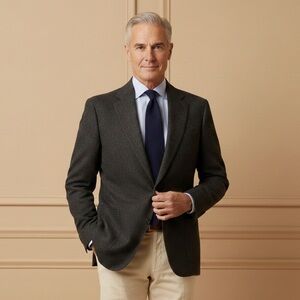 J Crew Ludlow Blazer Mens 42S Slim Wool British Moon Sport Coat Suit Jacket Gray